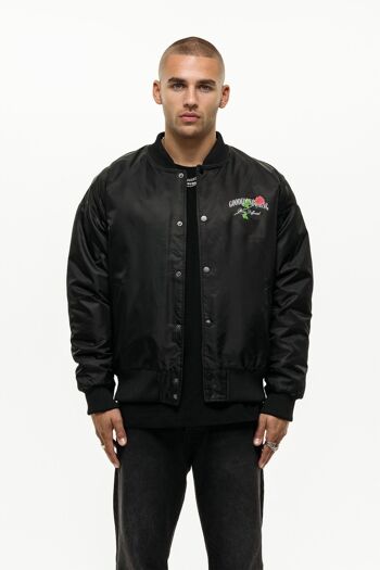 Ovale Rose Veste Bomber Homme Noir 1