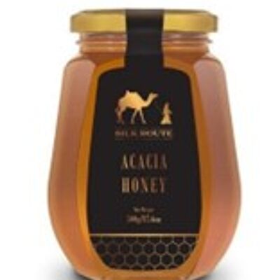 Tarro de cristal de miel de acacia de Silk Route Spice Company - Tarro de cristal de 500 G