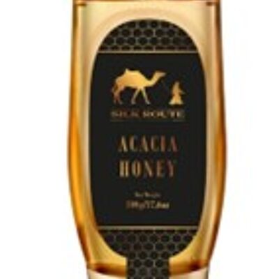 Miele di acacia imbottigliato da Silk Route Spice Company - Flacone spremuto da 500 g