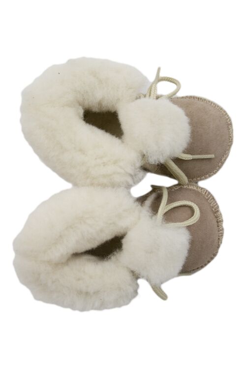 suede sheepskin slippers, babouche, blush rose, small