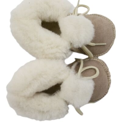 suede sheepskin slippers, babouche, blush rose, small