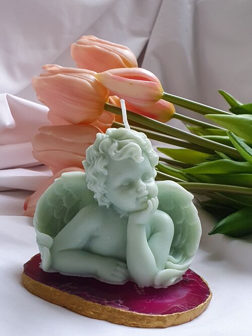 Angel Cherub Candle - Handmade Soy Wax Candle - unscented