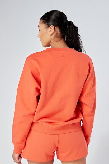 SWEAT COL ROND OVERSIZE TWILL ACTIVE ESSENTIALS CORAIL 2