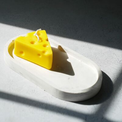 Cheese-Shaped Candle- Handmade Colourful Soy Wax Candle
