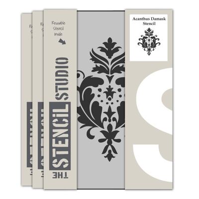 Acanthus Damask Stencil