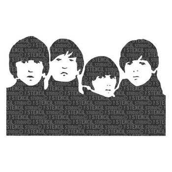 Pochoir Beatles 2