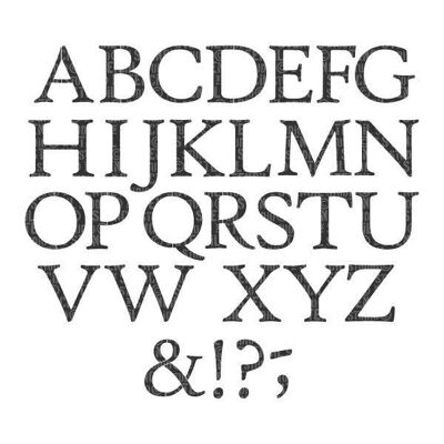 Pacchetto stencil alfabeto - (28 stencil all'interno di ogni confezione)