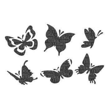Ensemble de pochoirs papillon 2