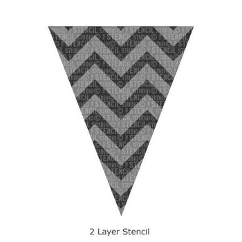 Pochoir Chevron Bunting (pochoir 2 couches) 2