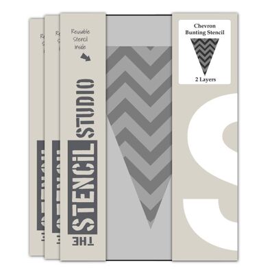 Plantilla Chevron Bunting (Plantilla de 2 capas)