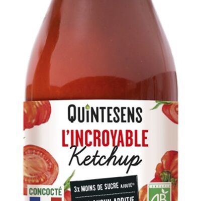 L'Incroyable Ketchup Bio, sans additif, Sauce concoctée en Provence - Bouteille - 265g