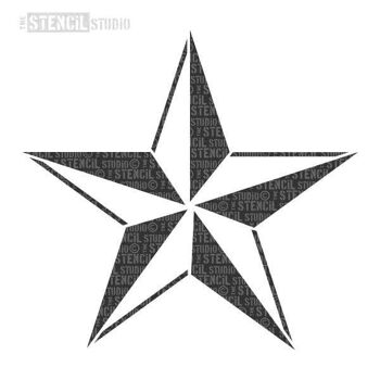 Pochoir étoile nautique 2