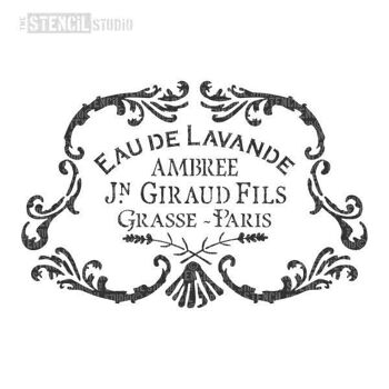 Pochoir Eau de Lavande Vintage French Perfume Label 2