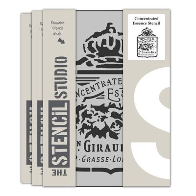 Pochoir de parfum français vintage à essence concentrée