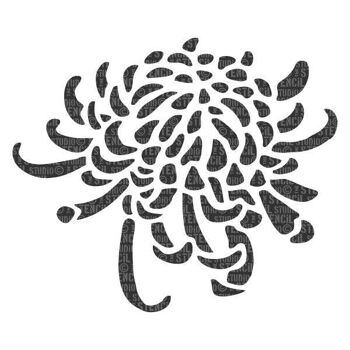 Pochoir de tête de fleur de chrysanthème 2