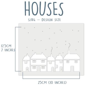 Pochoir de pulvérisation de neige pour fenêtre de maisons 2