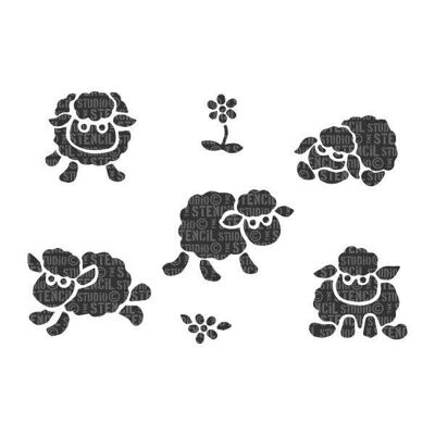 Schablone für kleine Schafe