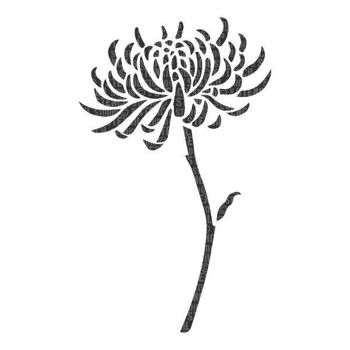 Pochoir fleur de chrysanthème Quill 2