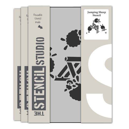 Jumping Sheep Stencil