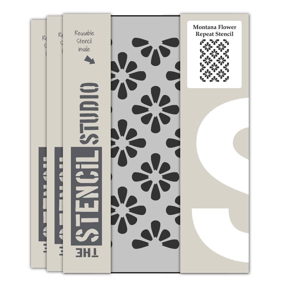 Montana-Blumenmuster-Wiederholungsschablone