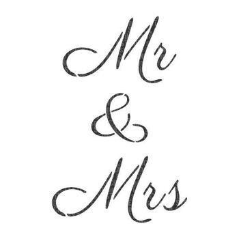 Pochoir Mr & Mrs 2
