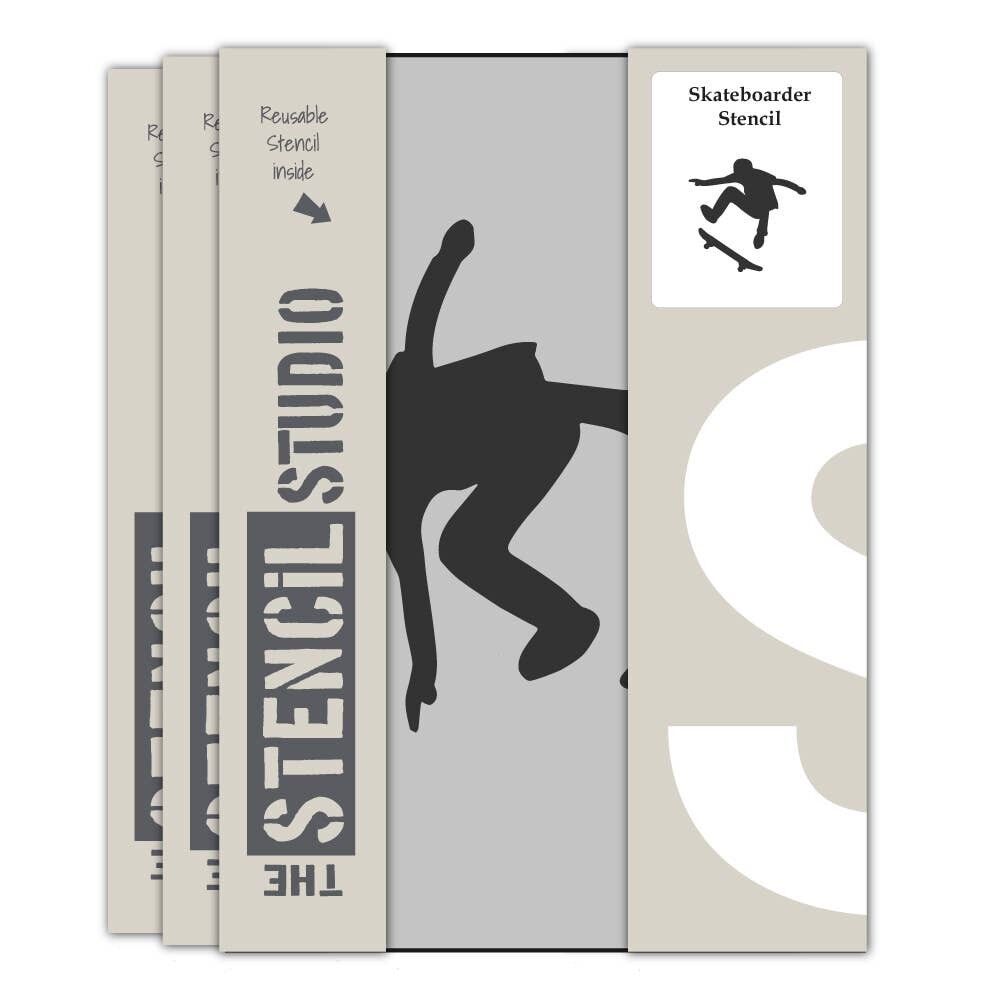 Stencil ragazzo pattinatore