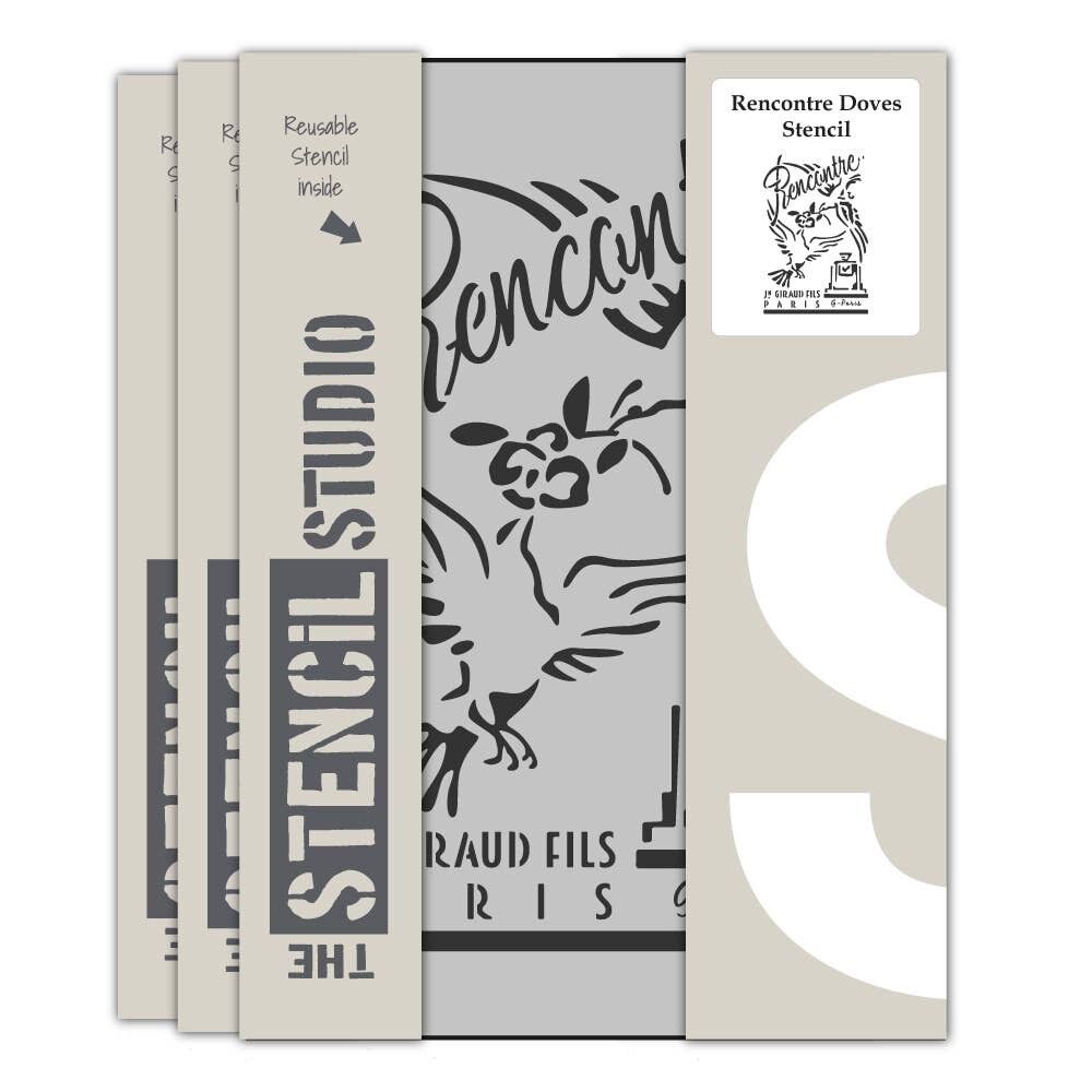 Rencontre Doves Stencil per etichette di profumi francesi vintage
