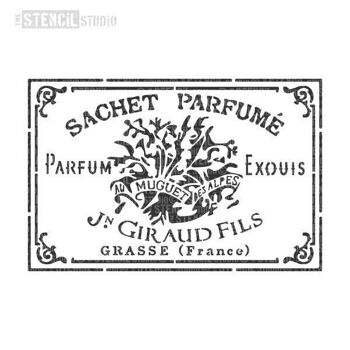 Sachet Parfume Pochoir d'étiquette de parfum français vintage 2