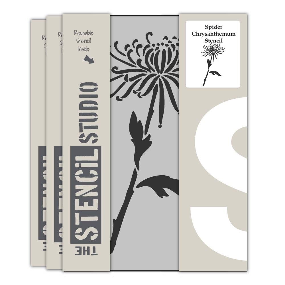 Stencil di fiori di crisantemo ragno