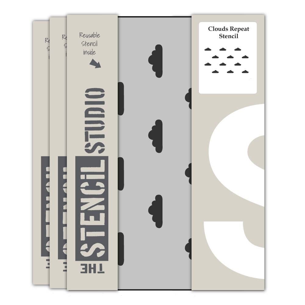 Fluffy Clouds Repeat Stencil