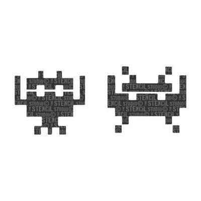 Space Invaders Stencil