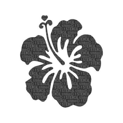 Stencil di fiori di ibisco