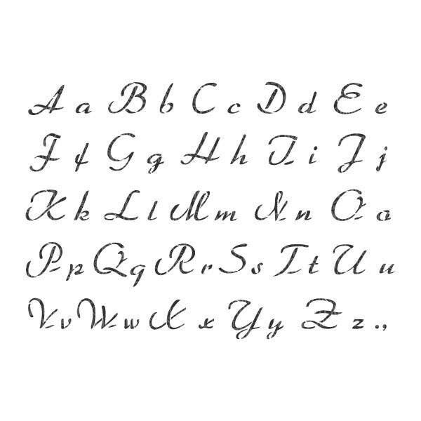 Französisches Skript-Alphabet