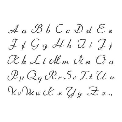 French Script Alphabet