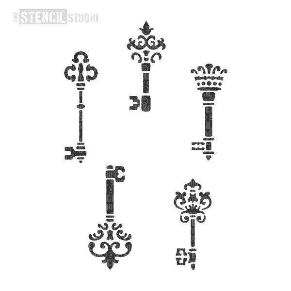 Pochoir Clés Vintage