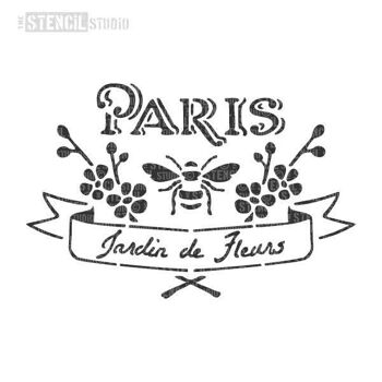 Pochoir Paris Jardin French Vintage Label 2