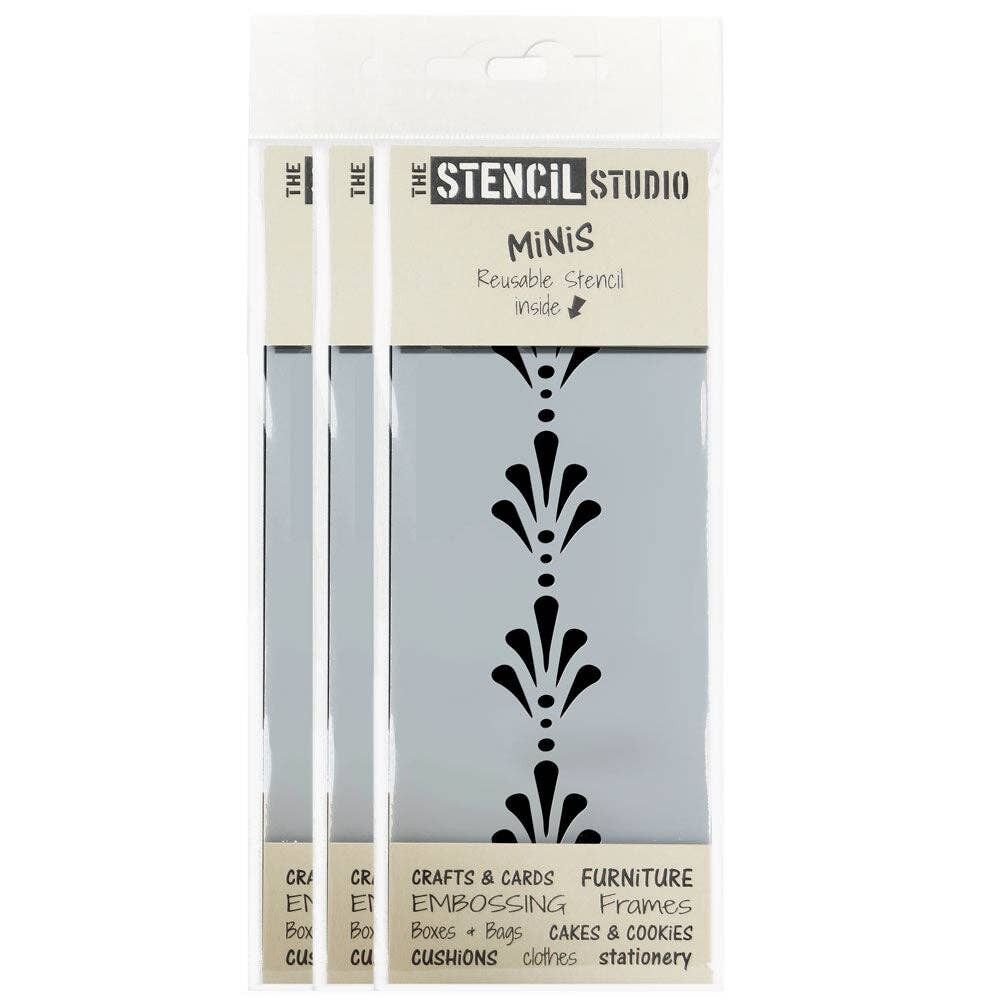 Stencil MiNiS - Dot & Dash Indian Border Stencil