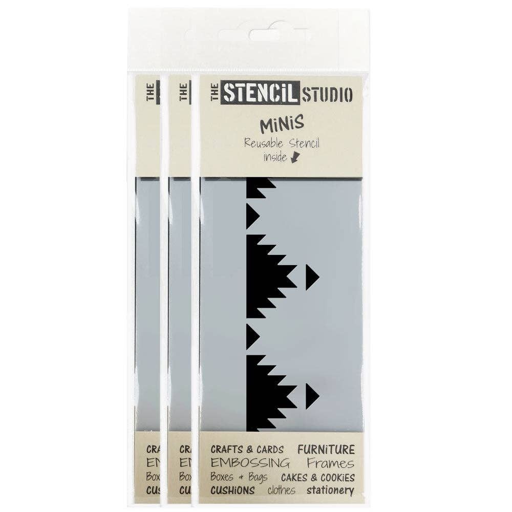 Schablone MiNiS - Sägezahn-Randschablone