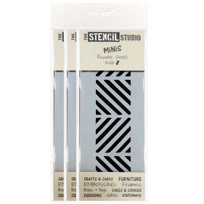 Stencil MiNiS - Stencil Chevron Squares Border