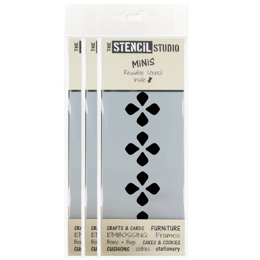 Stencil MiNiS - Folk Art Floral Border Stencil