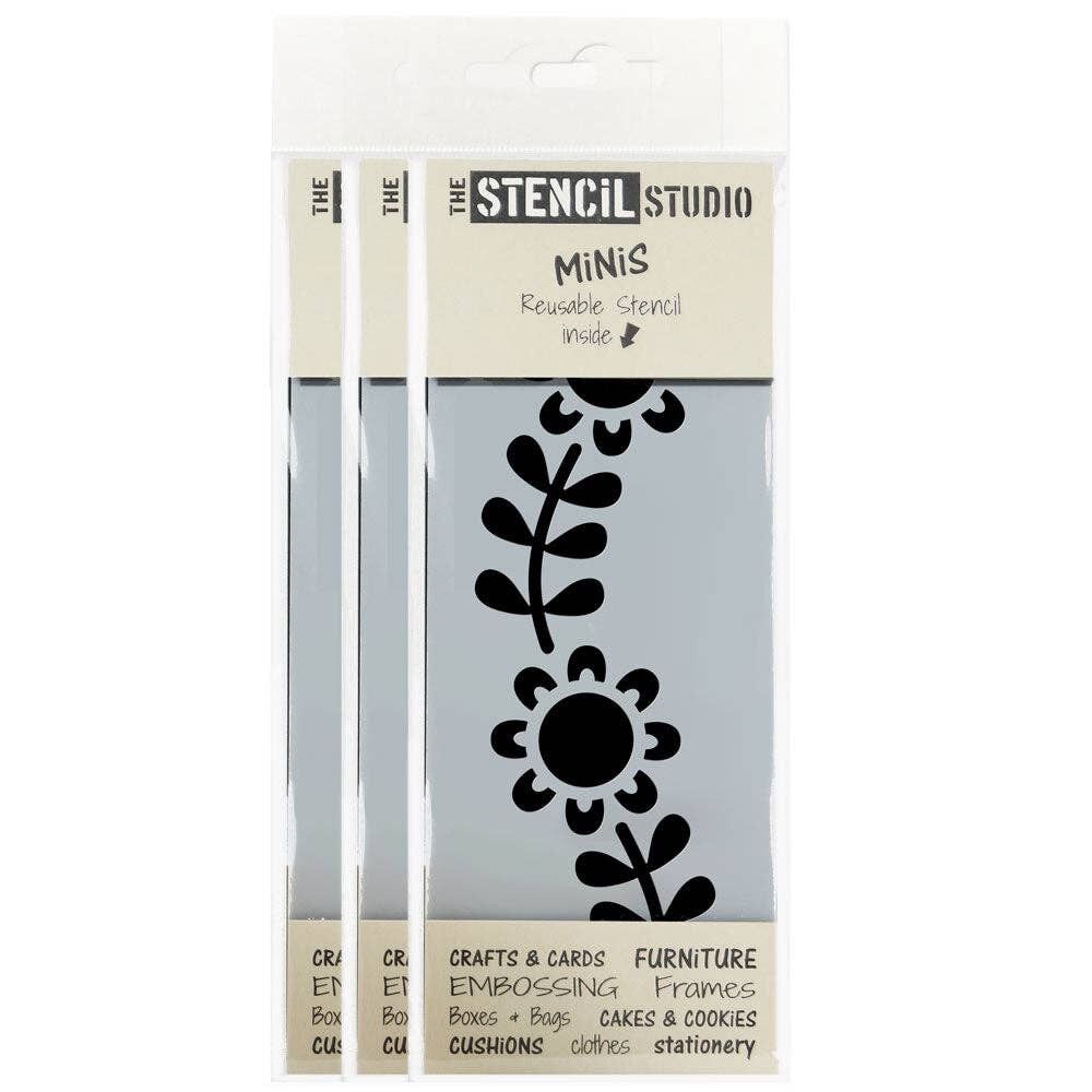 Stencil MiNiS - Marjorie Wave Border Stencil
