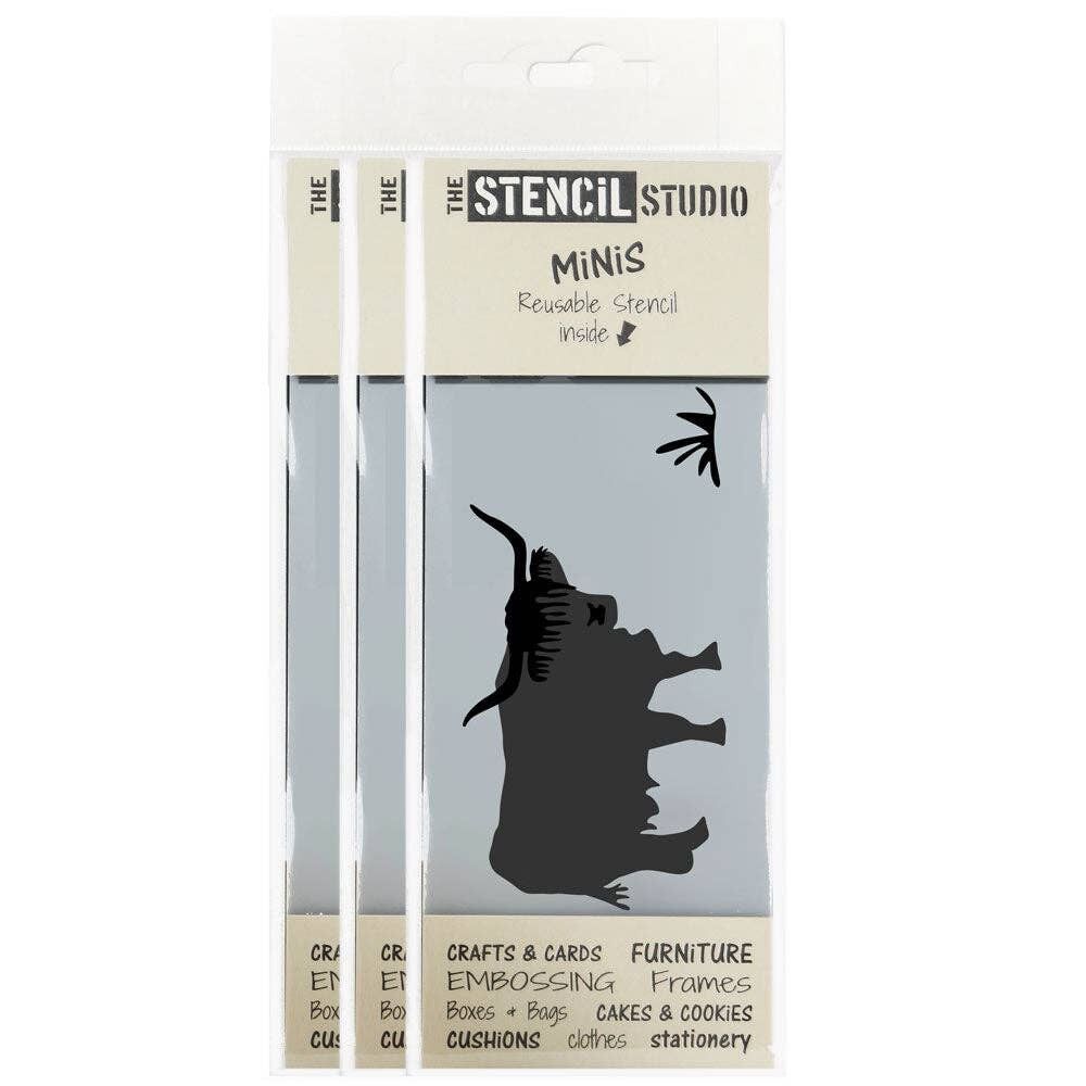 Stencil MiNiS - Highland Cow - 2 Layer Stencil
