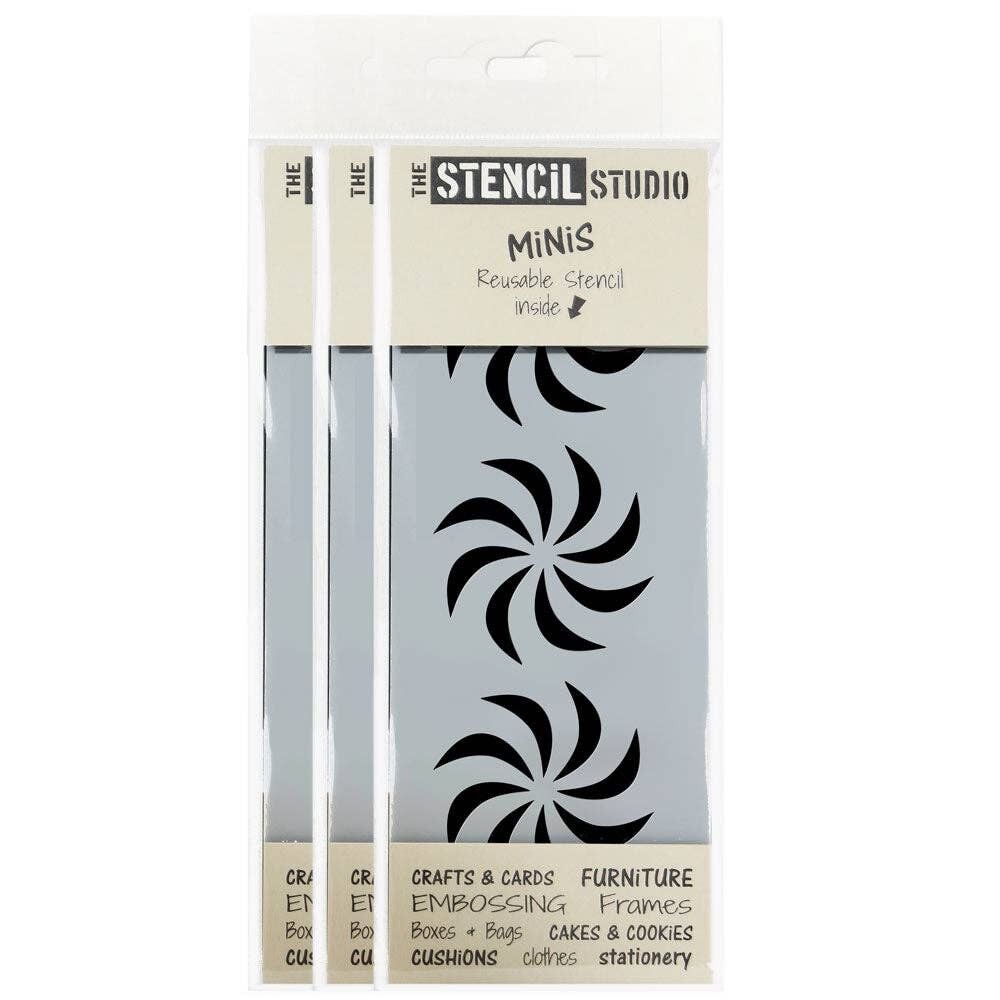 Stencil MiNiS - Pinwheel Border Stencil