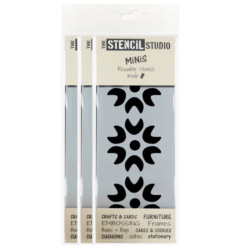 Stencil MiNiS - Jakobsmuschel-Blumenrand-Schablone