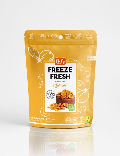 POL'S FREEZE FRESH - Gefriergetrocknete Fruchtchips Aprikose 20g