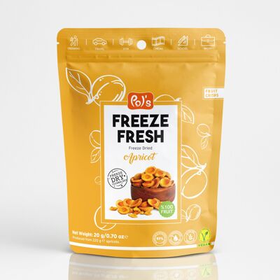 POL'S FREEZE FRESH - Freeze-dried fruit crisps apricot 20g