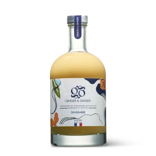 Jus de gingembre concentré BIO 500ml - NANTES - Sans alcool