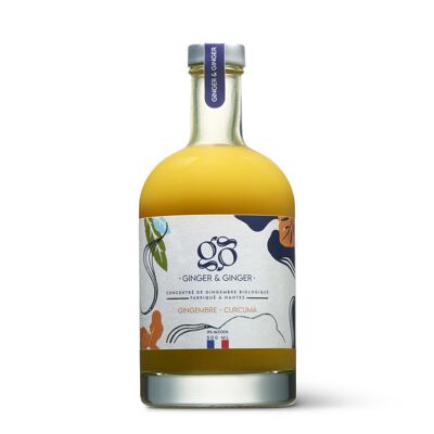 BIO konzentrierter Ingwer-/Kurkumasaft 500 ml – NANTES – Alkoholfrei