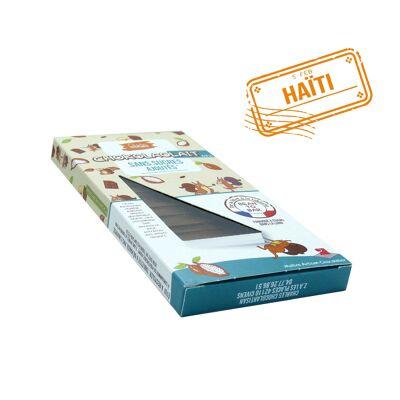 Tablette de chocolat LAIT SANS SUCRES - Bean to Bar - Origine Haïti 47%