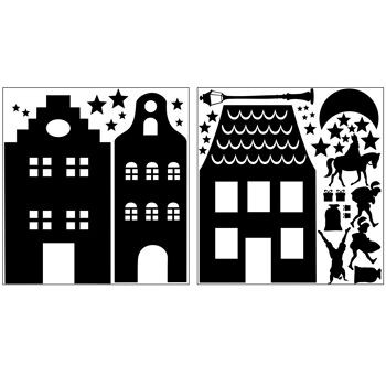 Stickers statiques maisons - saint - noir 2